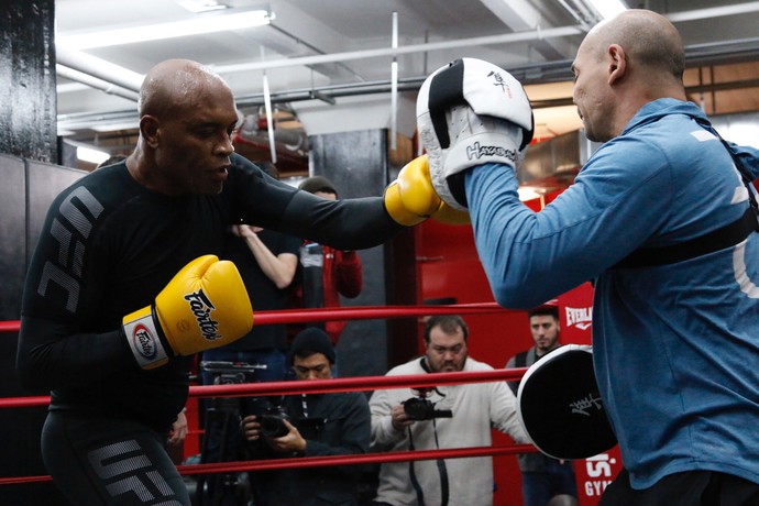 Anderson Silva Treino Aberto UFC 208 (Foto: Evelyn Rodrigues)