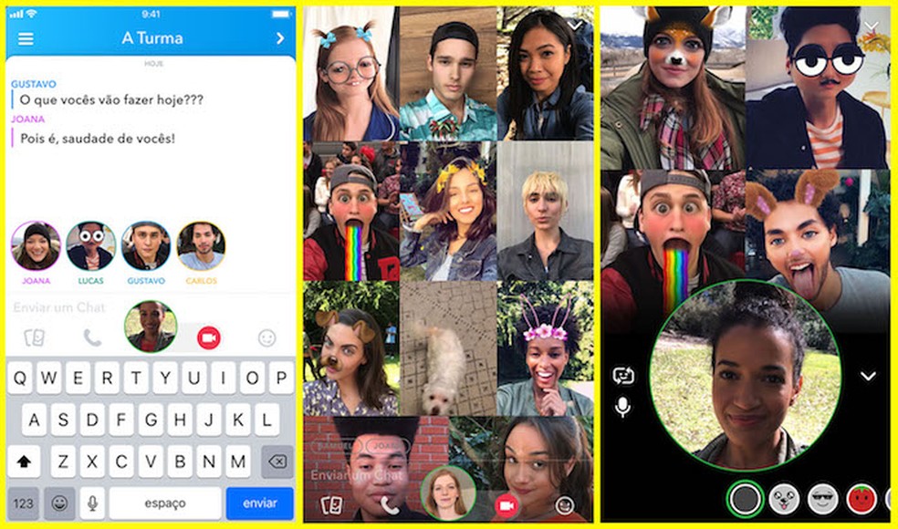 Veja como usar o novo recurso de video chat do Snapchat (Foto: Divulgação/Snapchat)