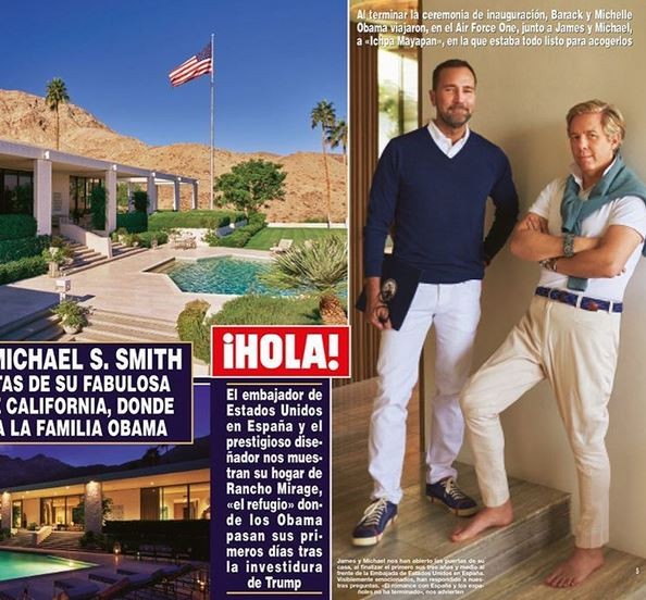 Revista Hola! mostra a casa onde Barack e Michelle Obama estão hospedados (Foto: Reprodução)