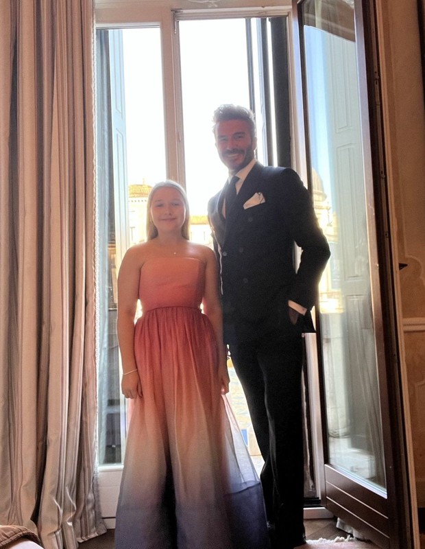 David Beckham e a filha, Harper (Foto: Reprodução/Instagram)