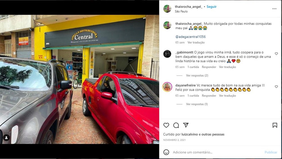 Thais Rocha Secundino tambm publicou foto para comemorar aquisio de adega — Foto: Reproduo/Arquivo pessoal/Instagram