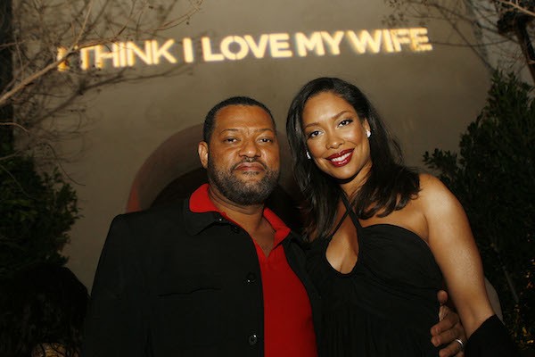 O ator Laurence Fishburne com a esposa, Gina Torres (Foto: Getty Images)
