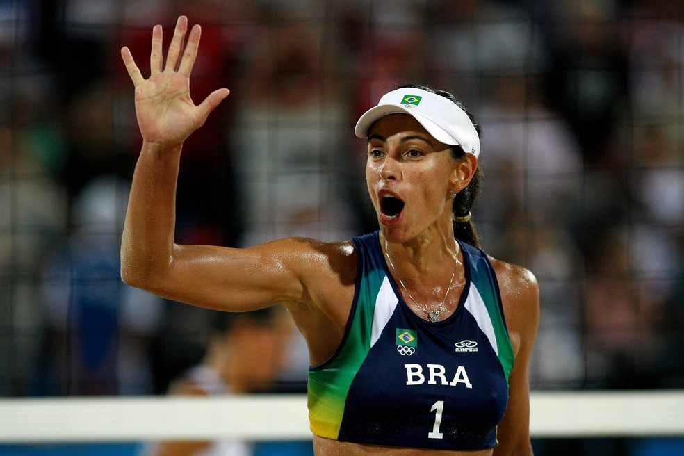 Ana Paula Conelly do Vôlei - Olimpíadas de 2008 — Foto: Getty Images