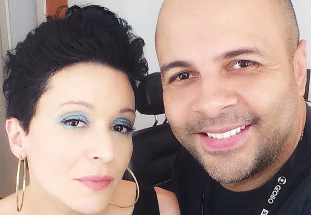 Patrícia Marx e maquiador de TV Globo (Foto: Reprodução/Instagram)