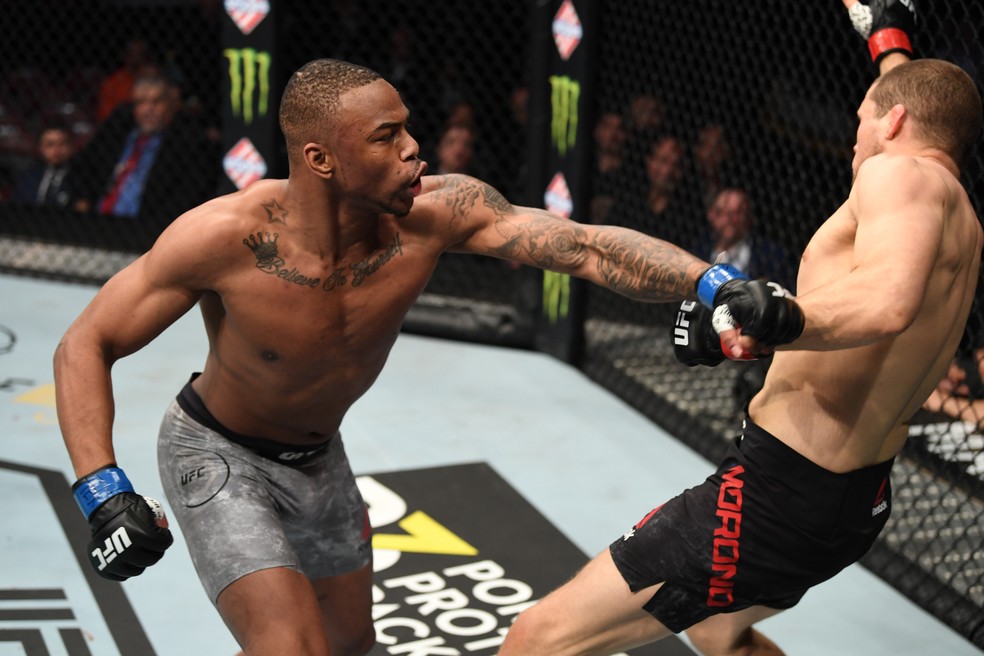 Khaos Williams estreou nocauteando Alex Morono no UFC 247 — Foto: Getty Images