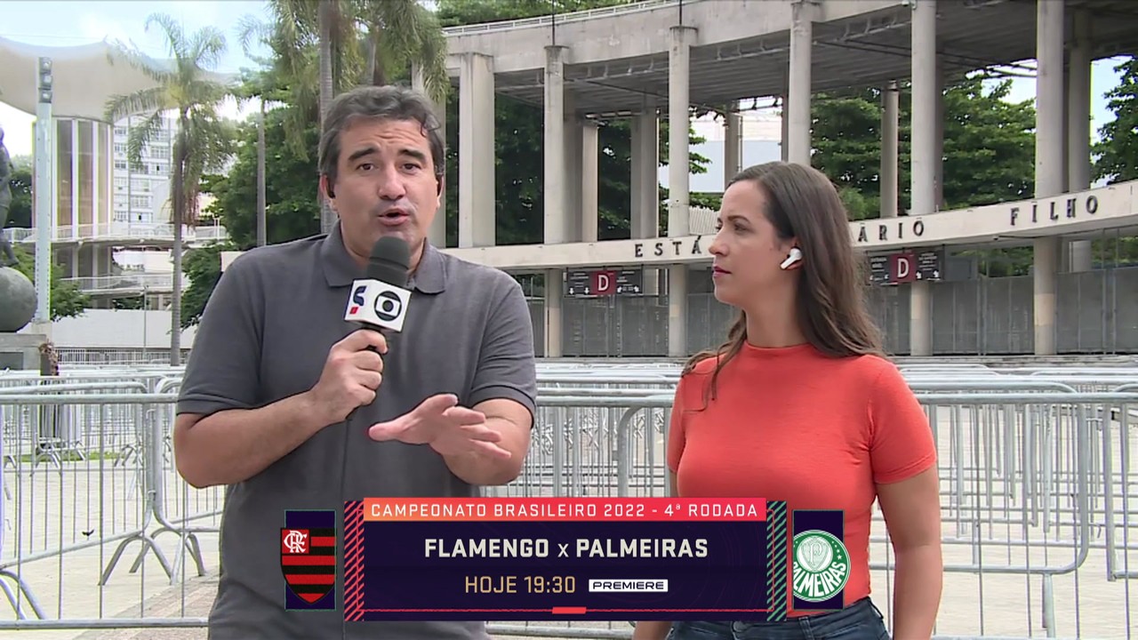 Seleção sportv: Eudes Junior e Lívia Laranjeira trazem as informações de Flamengo e Palmeiras direto do Maracanã