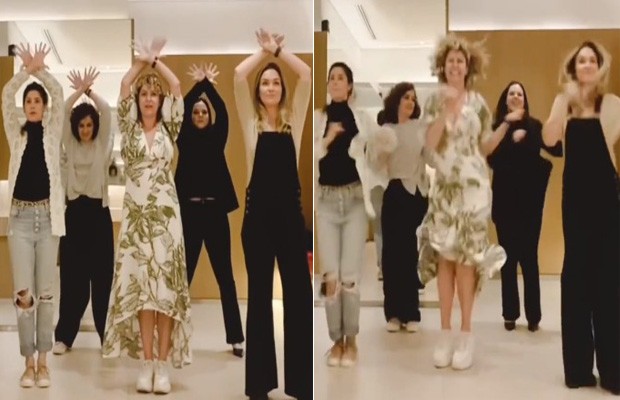 Ex-Paquitas se encontram e fazem 'coreografia de milhões' em banheiro de shopping (Foto: Reprodução/ instagram)