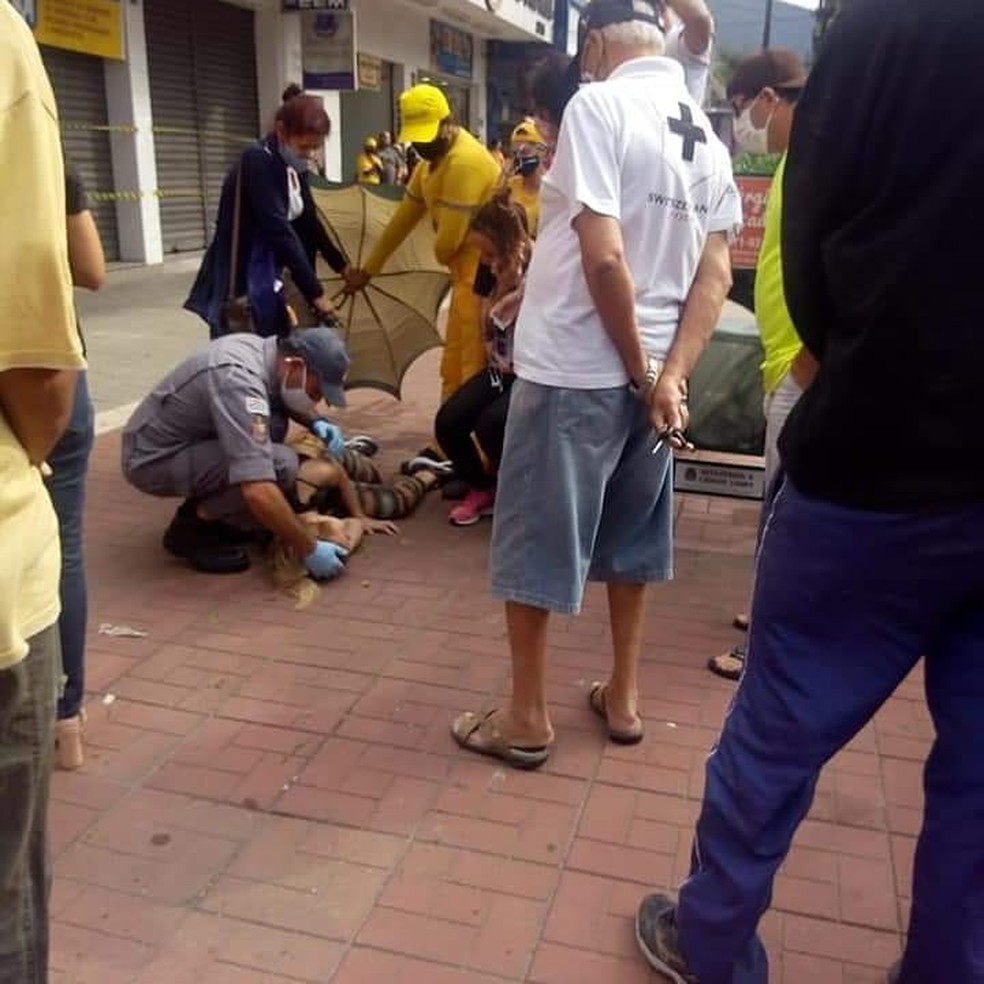 Caso aconteceu na manhã desta quarta-feira (1º) em Cubatão (SP) — Foto: Reprodução/ Cubatão Mil Grau