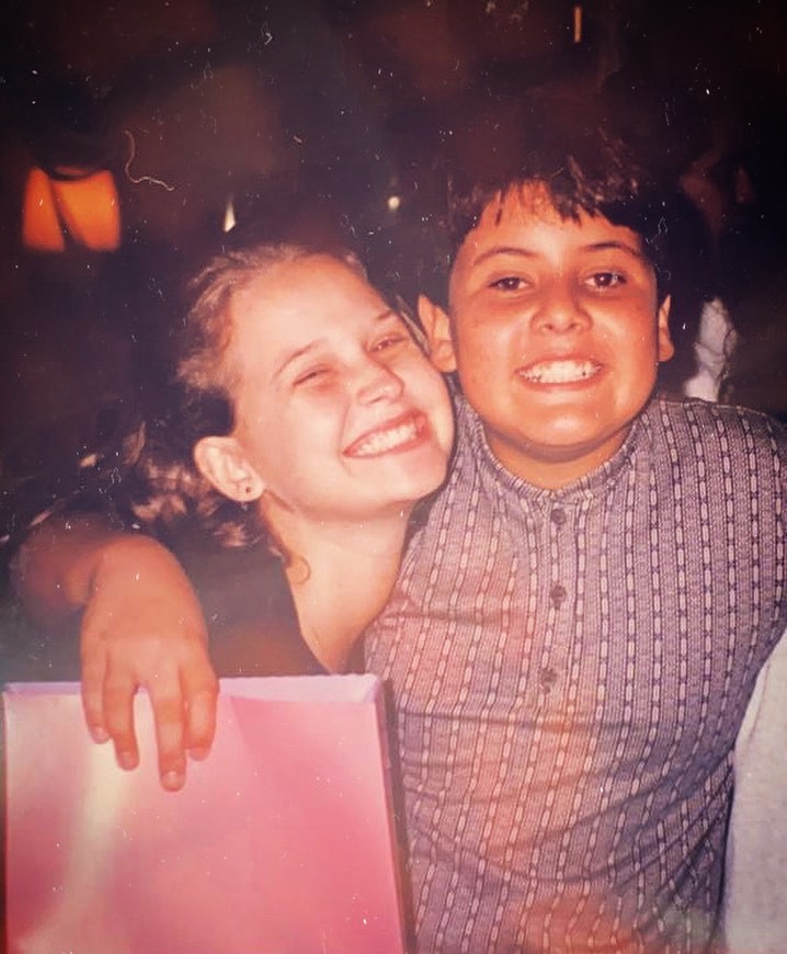 Fernanda Rodrigues e Bruno De Luca nos anos 1990, na primeira temporada de Malhação (Foto: Reprodução/Instagram)