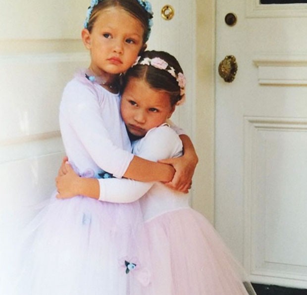 Gigi e Bella Hadid quando crianças (Foto: Reprodução/Instagram)
