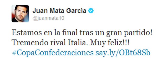 Juan Mata post Twitter (Foto: Reprodução/Twitter)