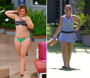 Maria Claudia antes e depois março (Foto: TV Globo)