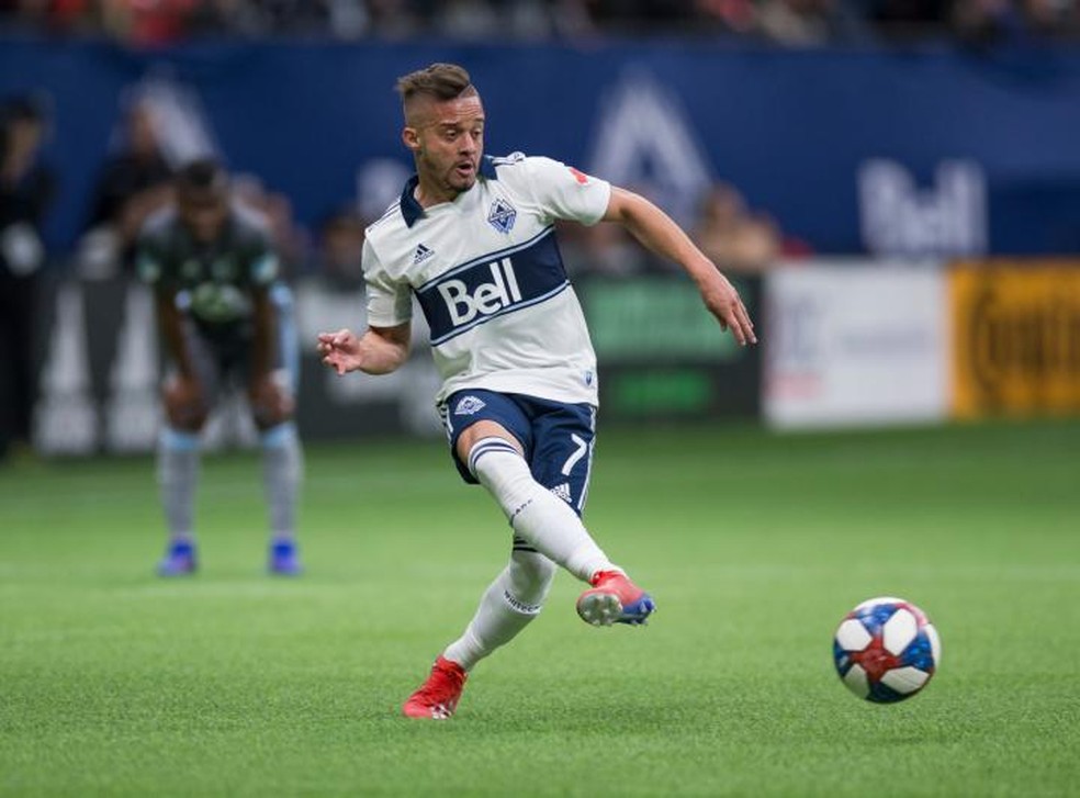 Lucas Venuto, atacante do Vancouver Whitecaps, reforçará o Santos — Foto: Divulgação/MLS