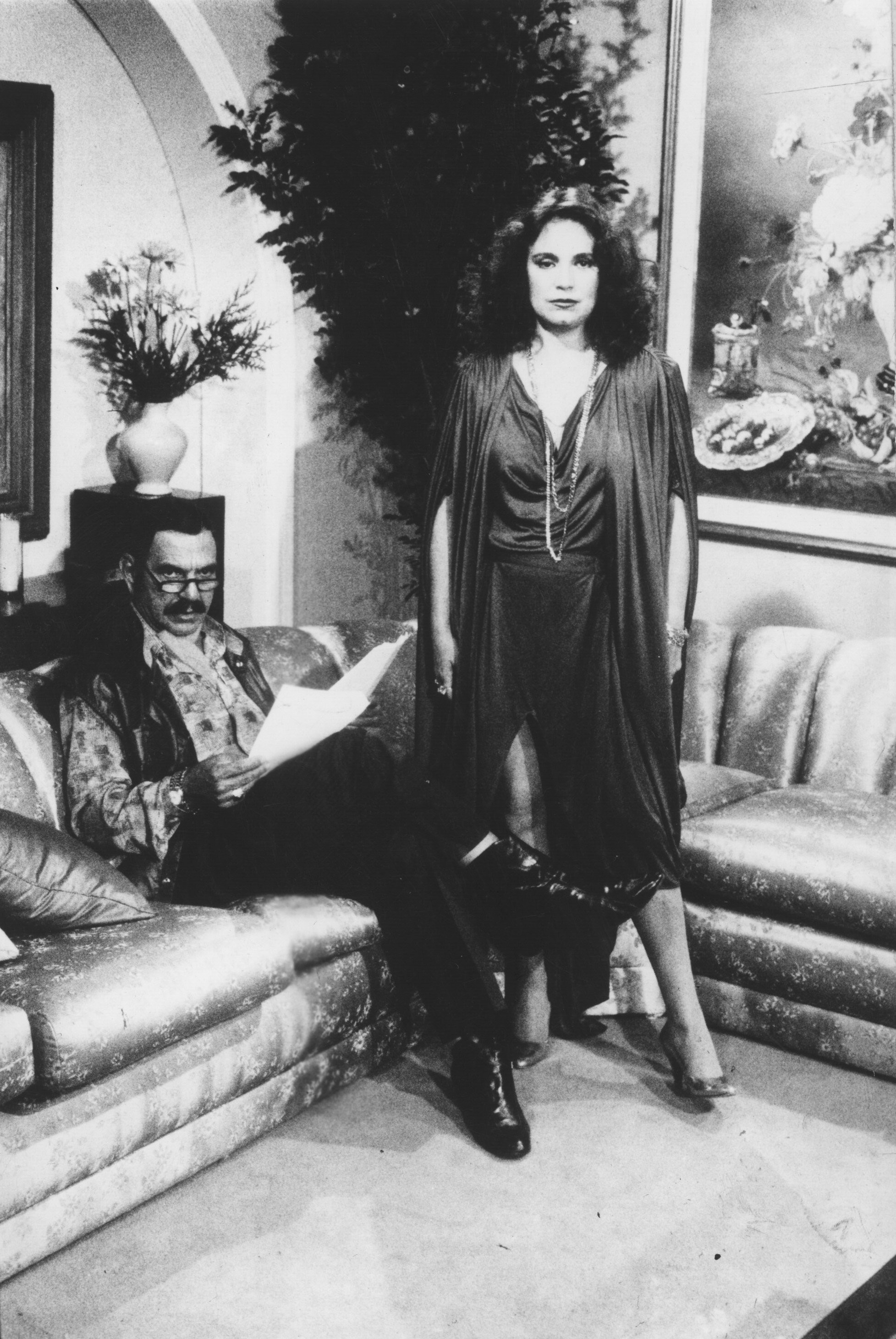 Regina como a Viúva Porcina e Lima Duarte como Sinhozinho Malta em "Roque Santeiro" (1985)