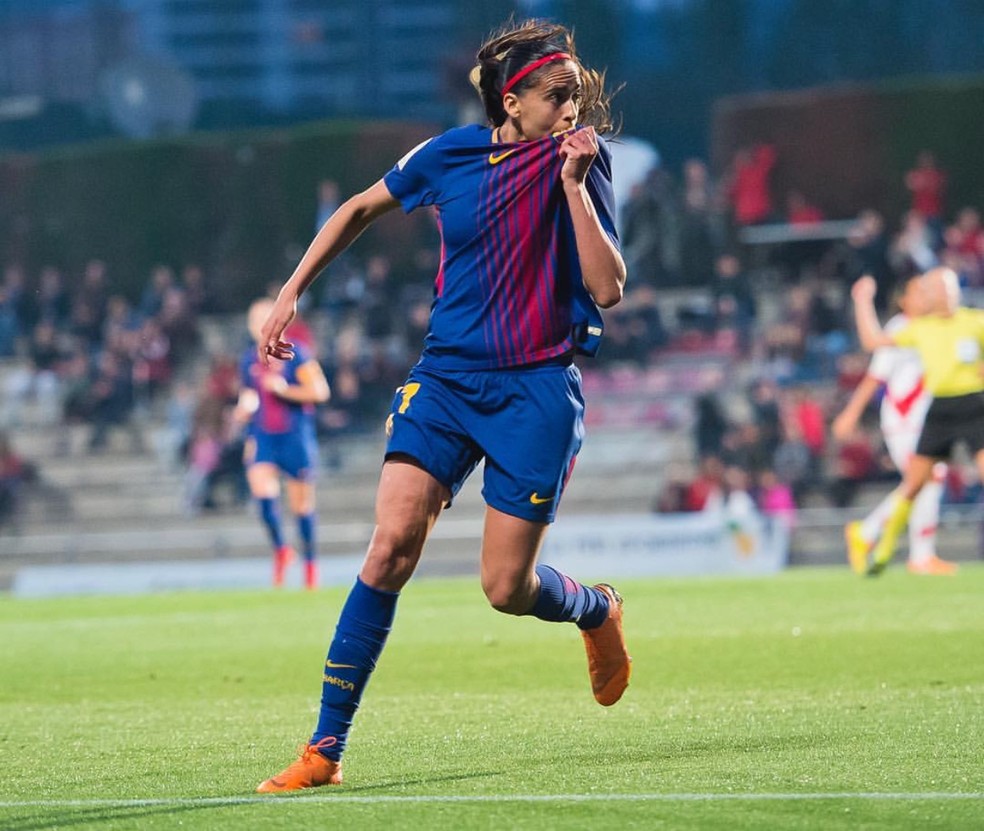 Andressa Alves em ação pelo Barcelona — Foto: Instagram