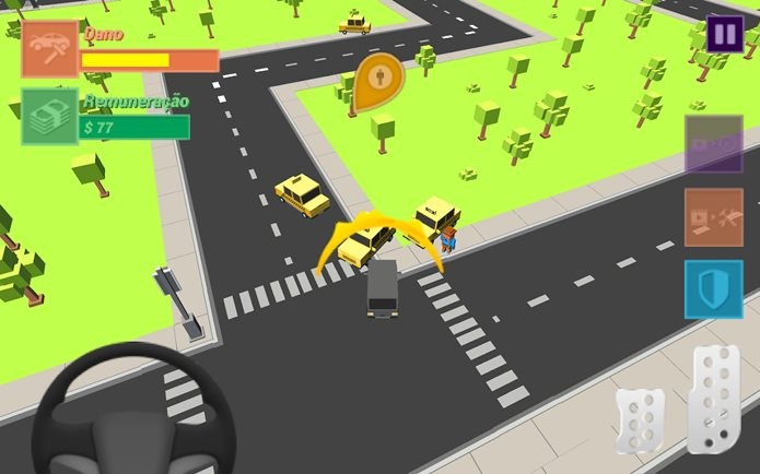 Jogo brinca com a polêmica entre taxistas e o aplicativo de mobilidade Uber (Foto: Divulgação / Lazuli Studio)