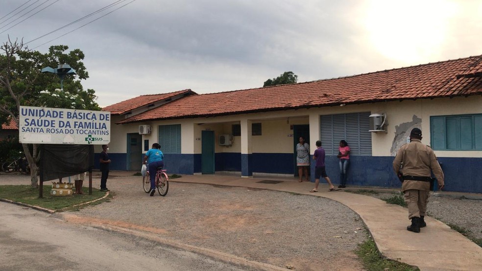 Crime aconteceu na Unidade Básica de Saúde (UBS) da Família de Santa Rosa do Tocantins — Foto: Ana Paula Rehbein/TV Anhanguera