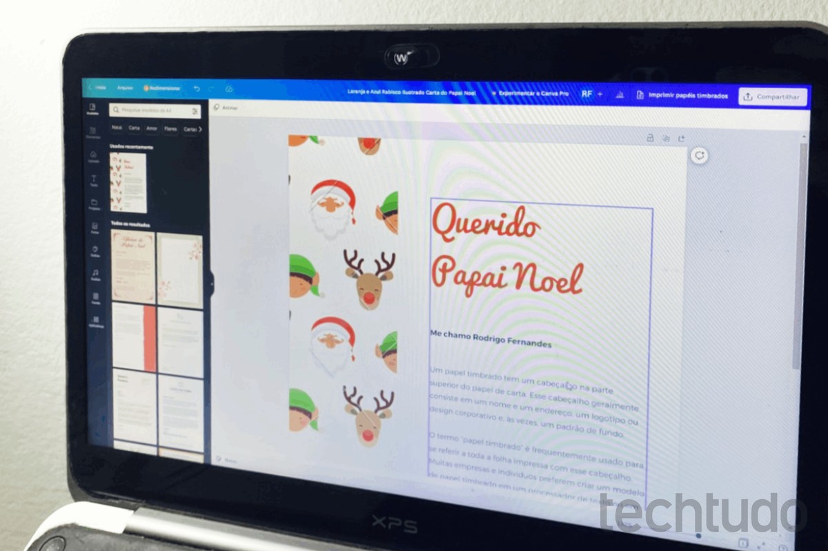 Como criar cartinha para o Papai Noel personalizada no Canva