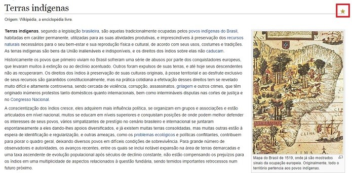 Melhores páginas da Wikipédia são classificadas como Conteúdo destacado (Foto: Reprodução/Raquel Freire)