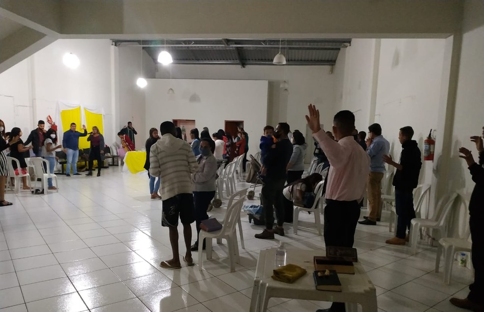 Vigilância Sanitária de Franca (SP) flagra culto sem autorização na quarentena — Foto: Divulgação / Vigilância Sanitária de Franca