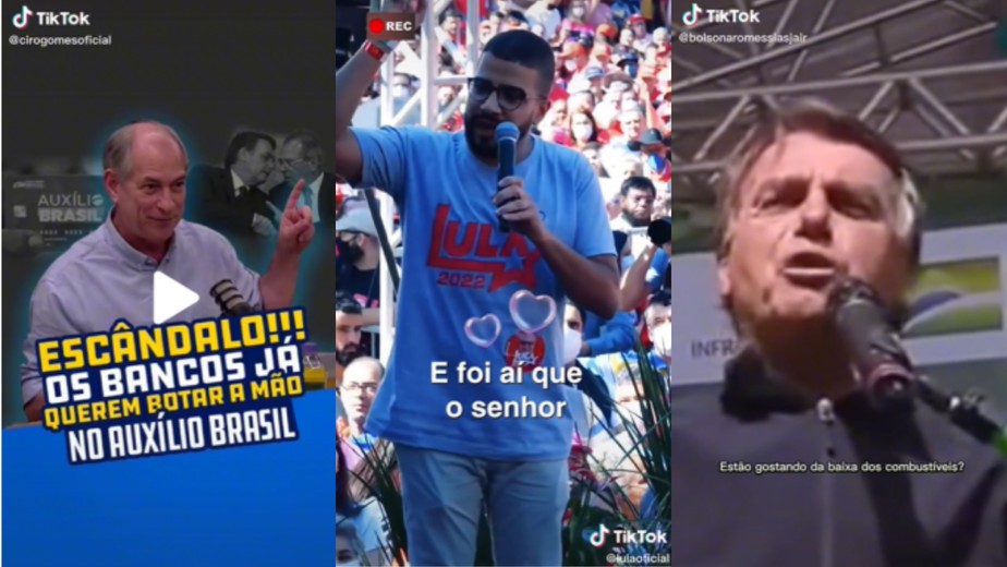 Ciro, Lula e Bolsonaro no Tik Tok