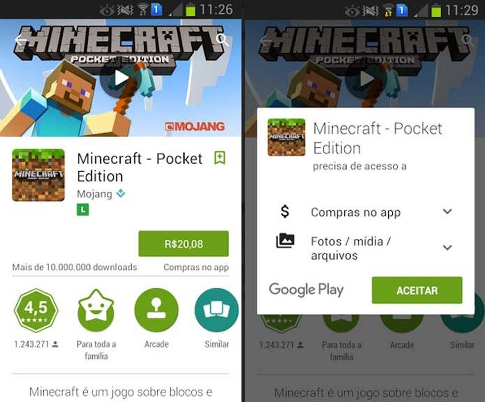 Скачай minecraft через google play