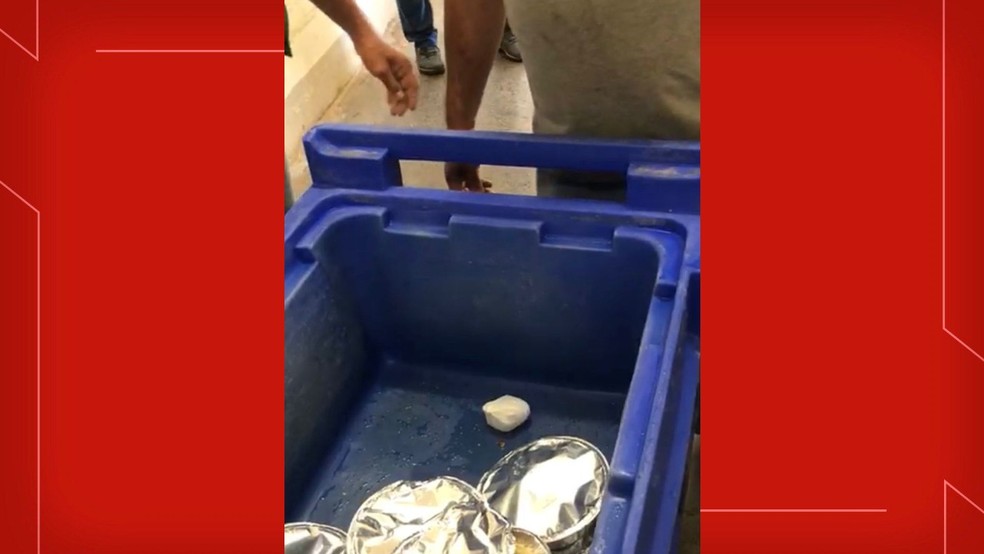 Drogas encontradas em caixa de marmita para detentos da Papuda no DF — Foto: Seape/Divulagação
