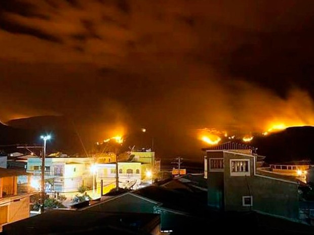 Incêndio em Ibicoara, Chapada Diamantina (Foto: Diego Borges/Arquivo pessoal)