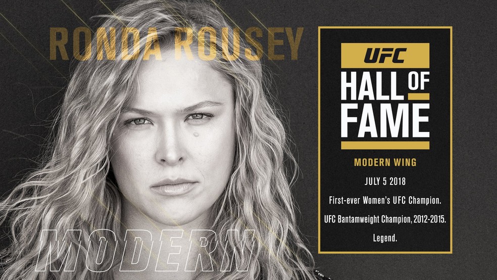 Ronda Rousey fará parte do Hall da Fama do UFC (Foto: Reprodução / Twitter)