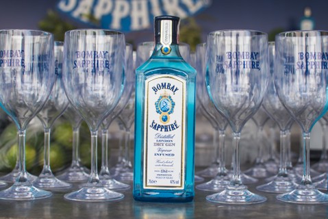 Os drinks foram feitos com o gin Bombay Sapphire 