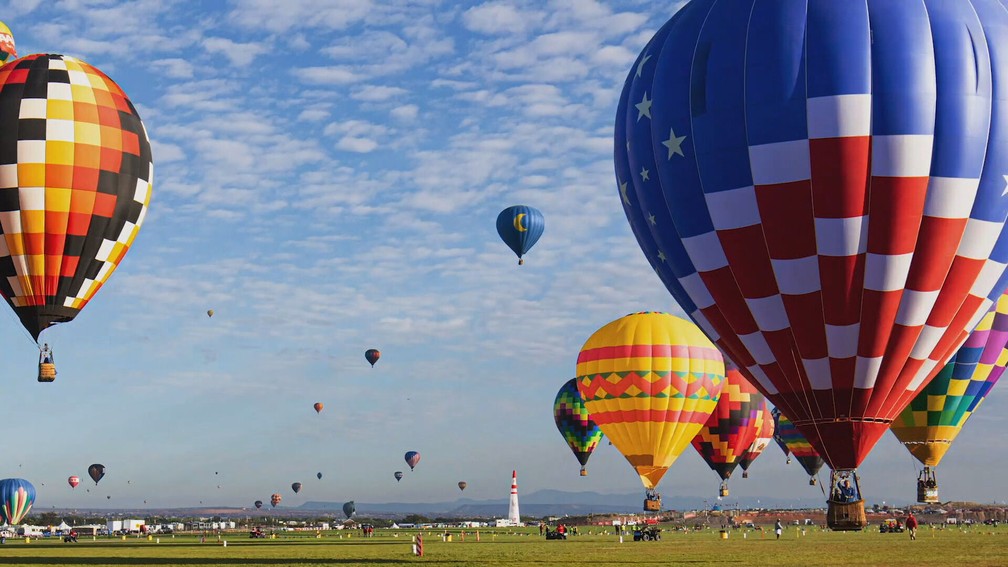 Festival Internacional de Balonismo no Novo México — Foto: Globo Repórter/ Reprodução