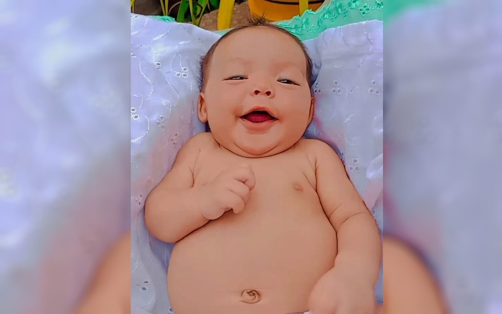 Bebê Ravi Lorenzo, de 2 meses, morreu em Formosa, Goiás — Foto: Reprodução/TV Anhanguera