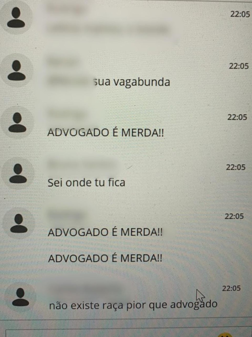 Aula online de faculdade em Sorocaba é interrompida com mensagens ofensivas — Foto: Arquivo Pessoal