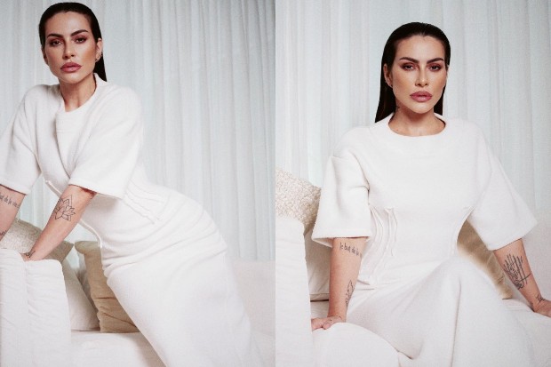 Cleo Pires posa toda de branco em ensaio fotográfico (Foto: Reprodução/Instagram)