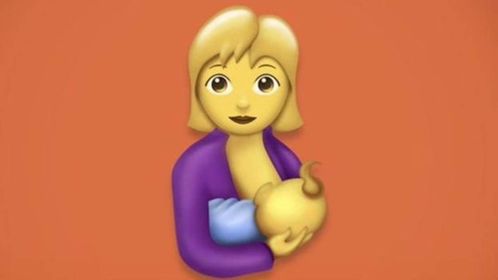 Mulher amamentando está entre os novos emojis divulgados pelo Consórcio Unicode (Foto: Reprodução/Emojipedia)