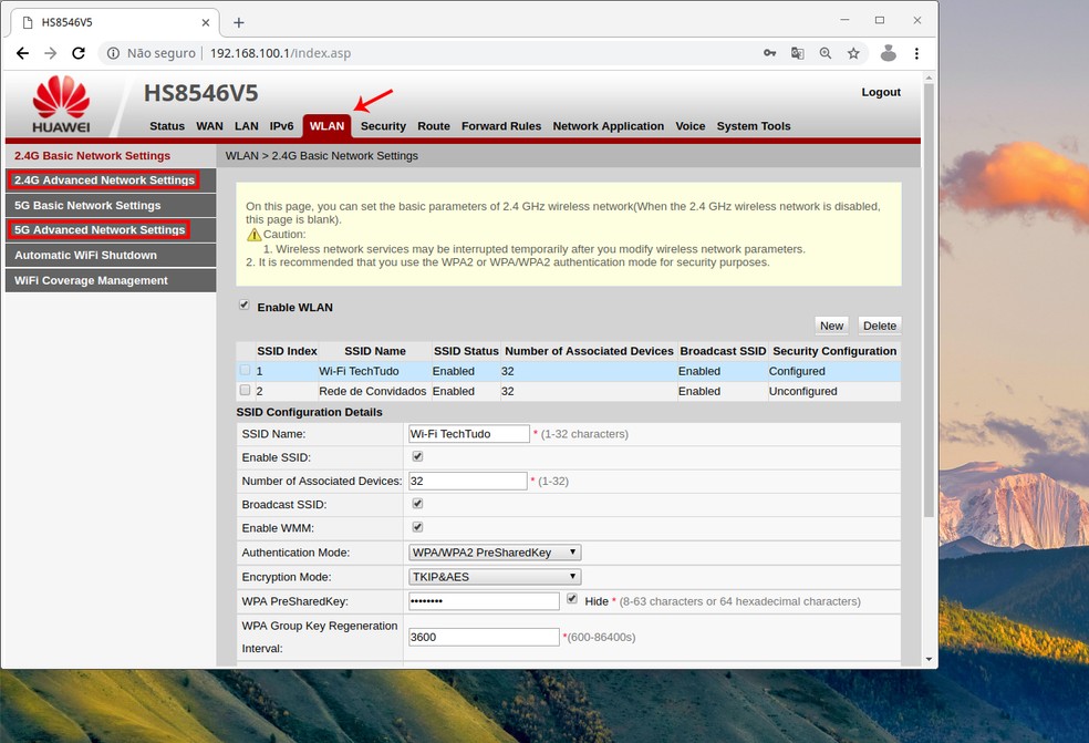 Como Configurar A Rede Wi Fi Do Roteador Da Huawei Roteadores Techtudo 4581
