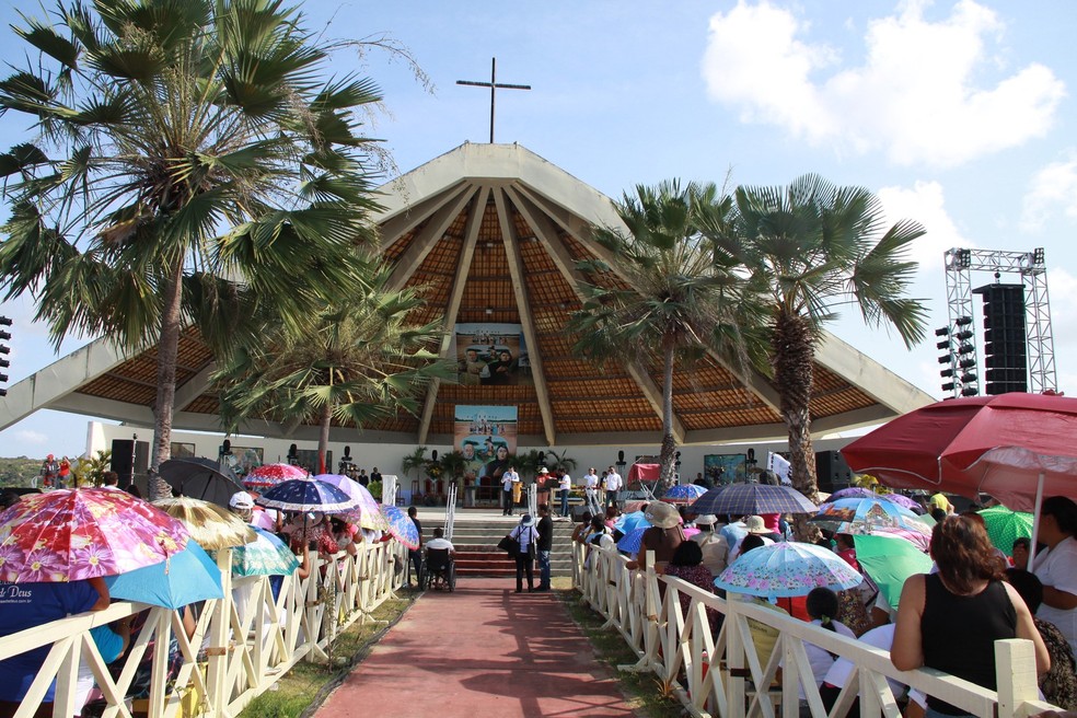 Monumento em Uruaçu reúne fiéis para celebração dos Mártires no RN  — Foto: Divulgação