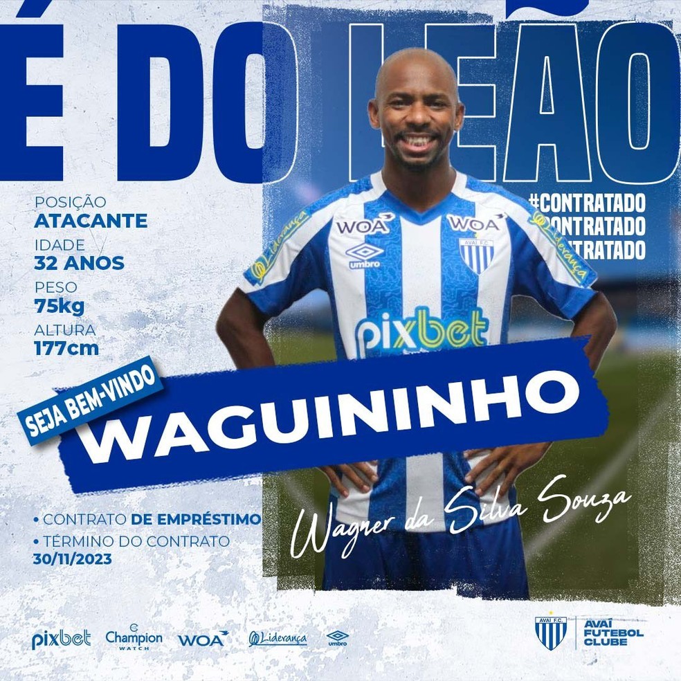 Waguininho é anunciado oficialmente pelo Avaí  — Foto: Divulgação Avaí 