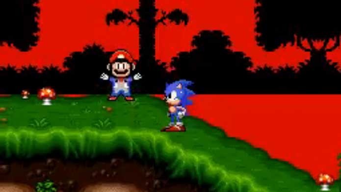 Mario já teve crossover com Sonic no SNES (Foto: Reprodução/Felipe Vinha)