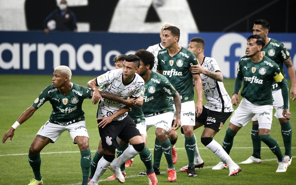 Corinthians x Palmeiras na Neo Química Arena, em 2021 — Foto: Marcos Ribolli