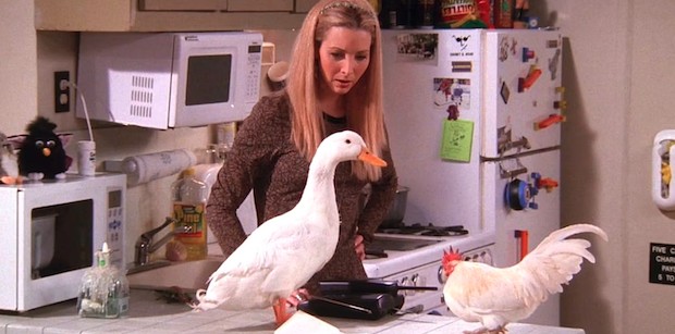 The Duck, Phoebe and The Chick in Friends (Photo: Warner Bros / Playback)