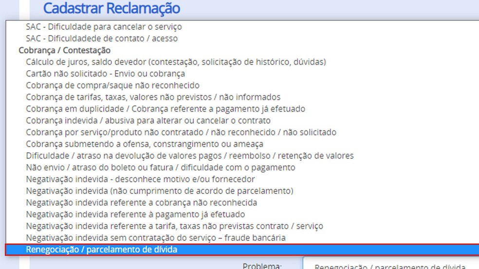 Selecione a opção destacada em vermelho para prosseguir com tutorial no site Consumidor.gov.br — Foto: Reprodução/Marcela Franco