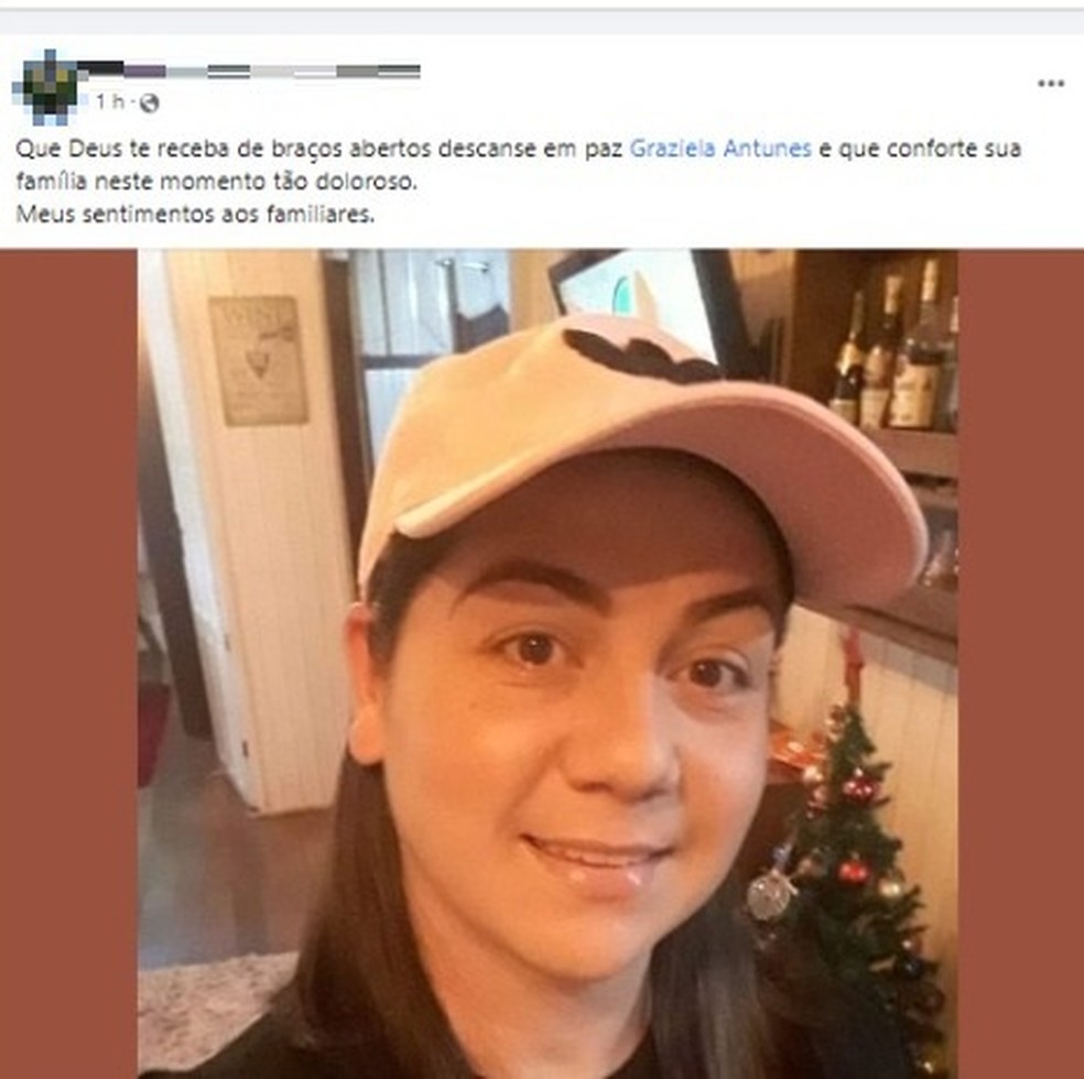Graziela Antunes morreu após ser atingida por disparo na noite de domingo (14) — Foto: Reprodução/Redes Sociais