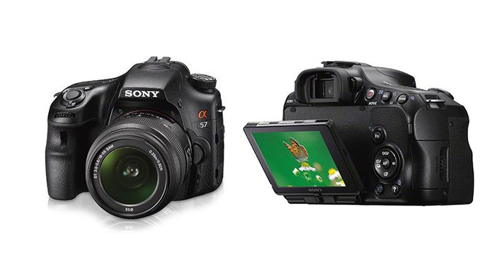 Câmera digital da Sony A57 faz vídeos permite trocar de lentes e faz vídeos em Full HD (Foto: Divulgação/Sony)