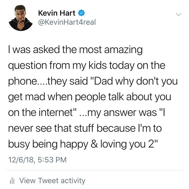 Kevin Hart se manifesta na web após vazamento de posts homofóbicos (Foto: Reprodução/Twitter)