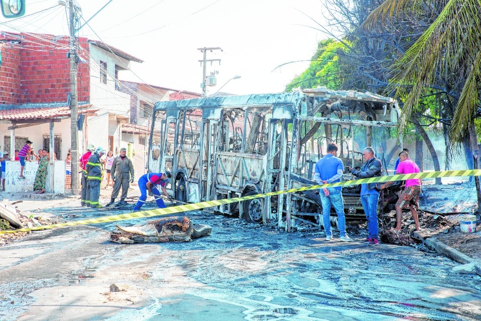 O grupo é acusado de ligação com a série de ataques ocorrida em setembro de 2019, no Ceará. — Foto: Camila Lima/SVM