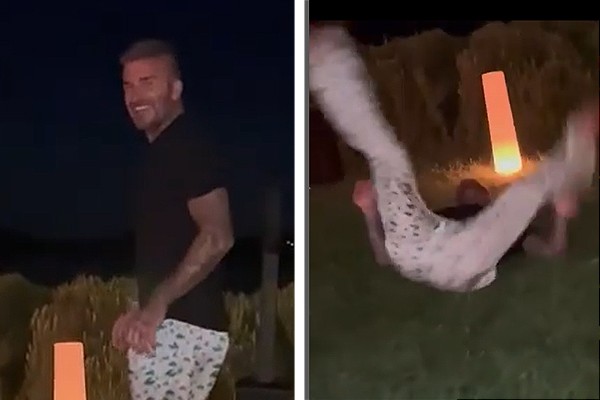 David Beckham fez dancinha imitando minhoca em vídeo hilário (Foto: reprodução)