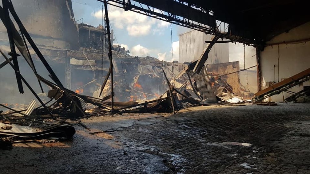 Empresa de farinha em Jundiaí registrou focos de incêndio durante dez dias — Foto: Anderson Epifânio/Corpo de Bombeiros