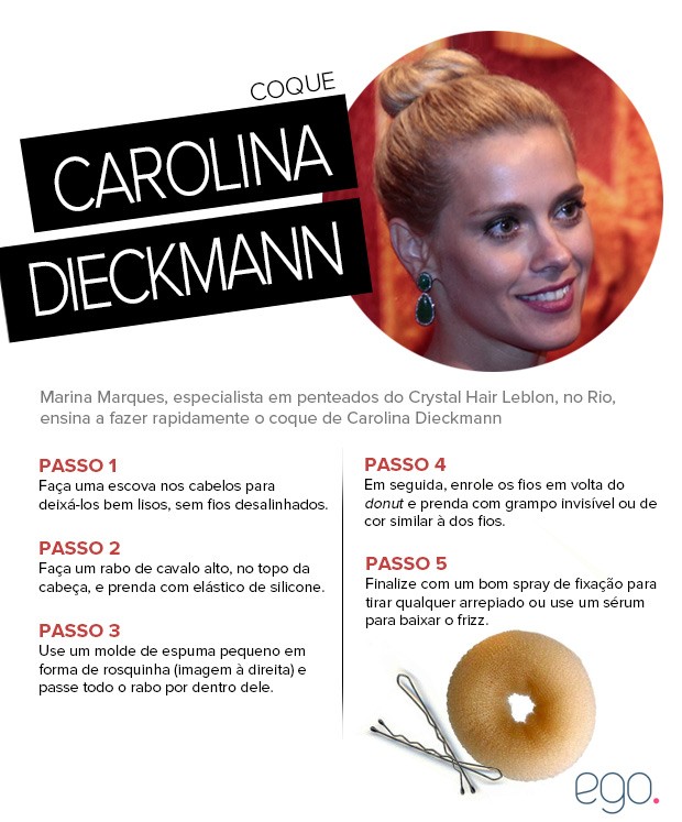 EGO - Aprenda a fazer o coque 'donut' que Carolina Dieckmann usou em festa  - notícias de Beleza