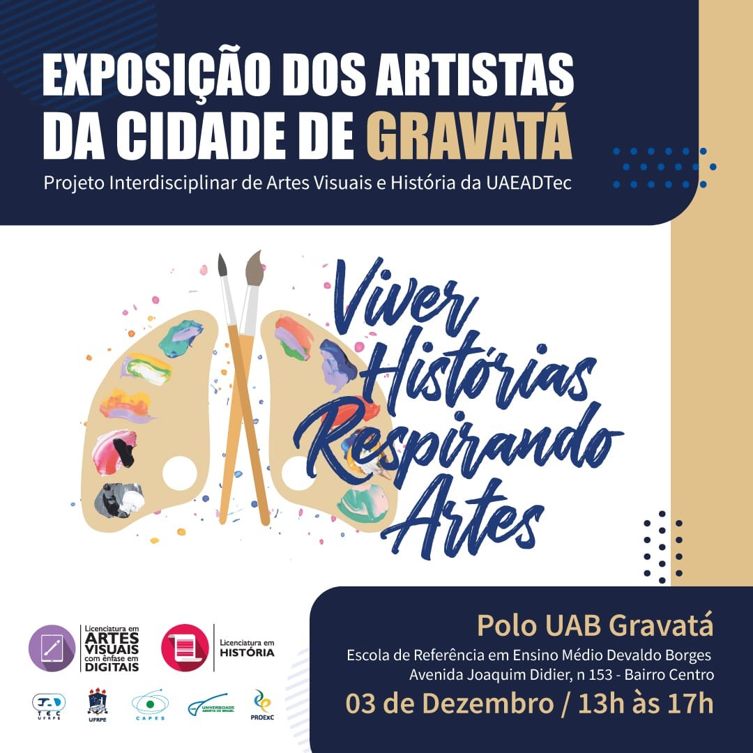 Artistas de Gravatá realizam exposição gratuita neste sábado (3)